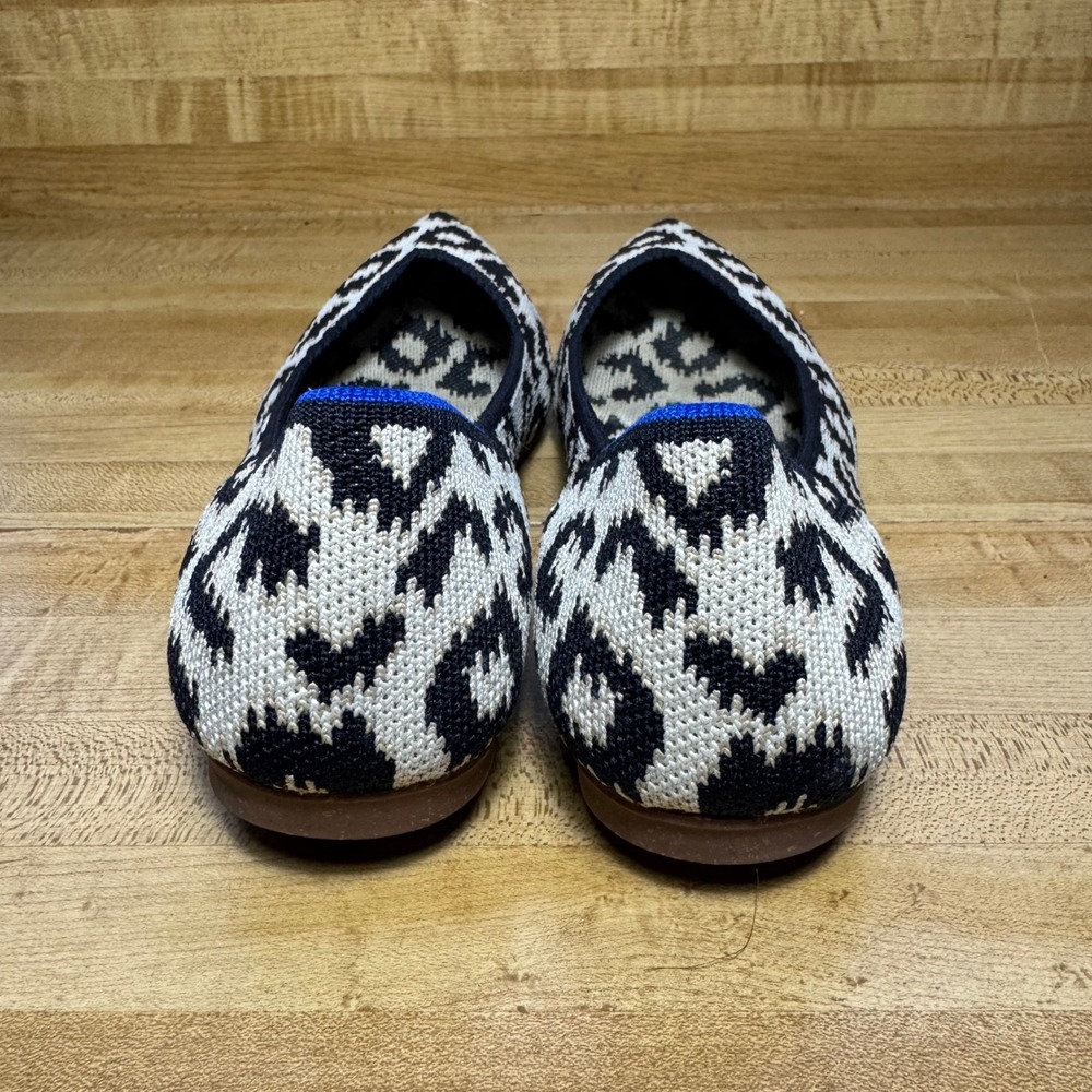 Rothys The Point II Leopard Animal Print Knit Flats Shoes Womens 7.5 - Picture 3 of 6